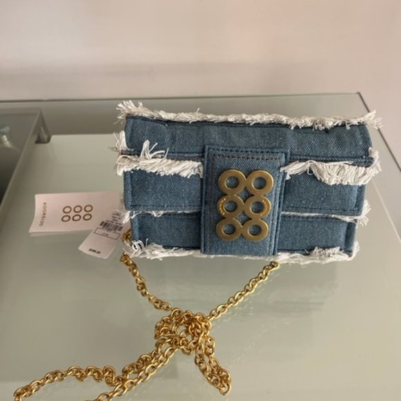 KOORELOO Amalfi Clutch Fringe Denim Crossbody Bag - Picture 8 of 15
